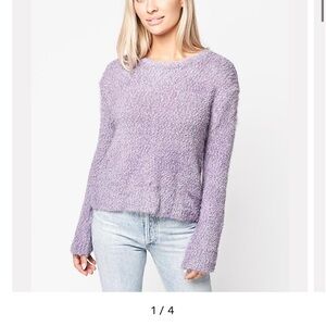 BB Dakota Get a Crew Sweater. Size Small. Steel Lavender Color.